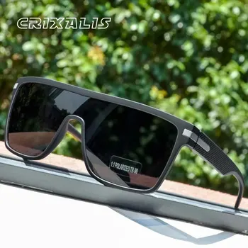 CRIXALIS Fashion Polarized Sunglasses For Men Square Oversized Anti Glare Driver Mirror Sun Glasses Women UV400 Goggles Male 1