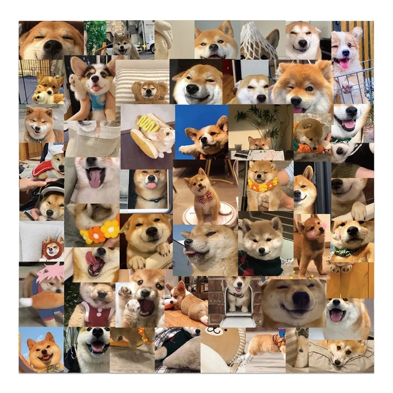 

10/30/55PCS Kawaii Shiba Inu Sticker Aesthetic Children's PVC Decoration Scrapbooking Korean Stationery School Supplies for Kids