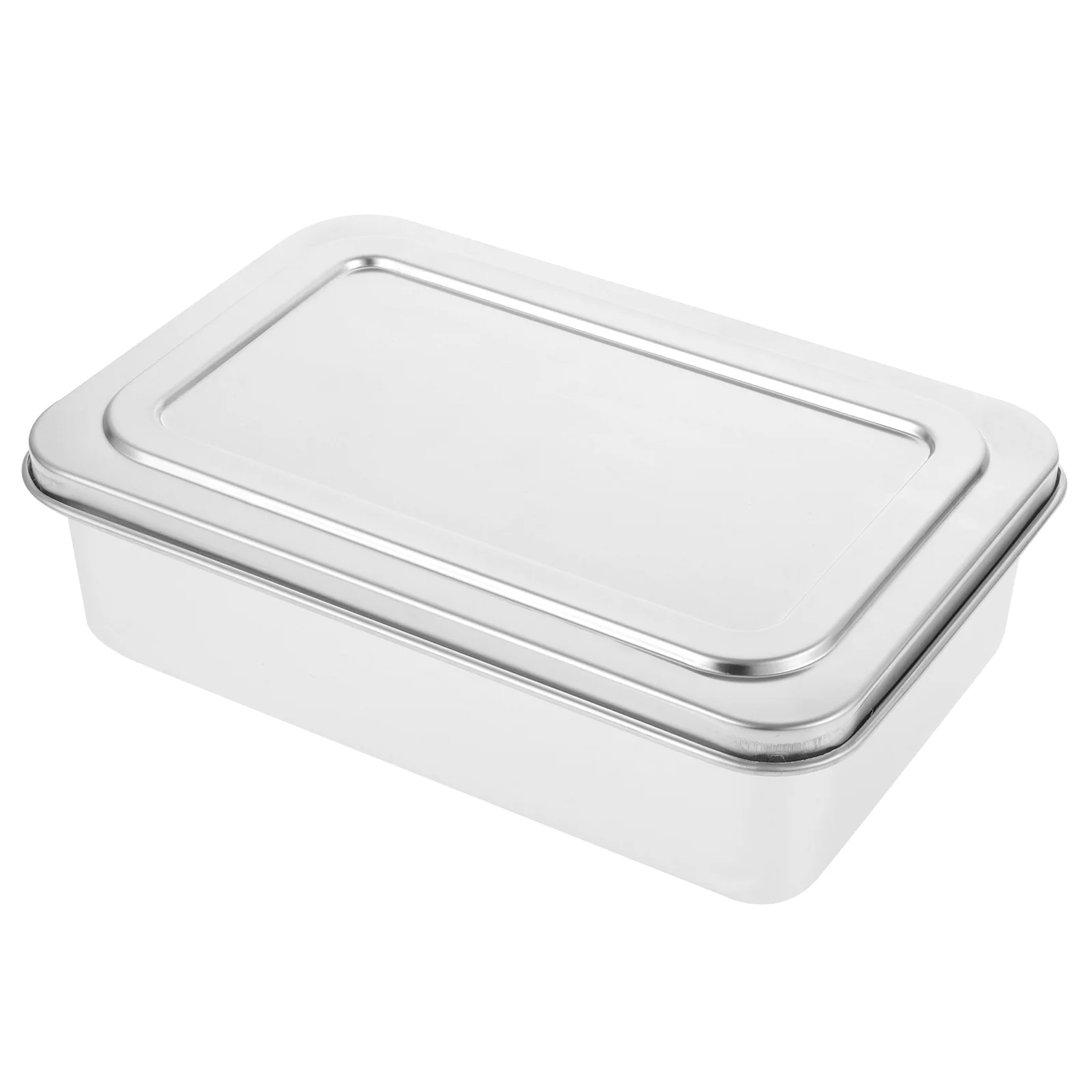 

Stainless Steel Baking Pan Covered Tray Bread Oven Flat Cake Deep Pans Lids Nonstick