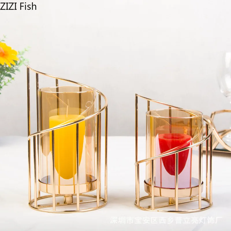 Geometric Spiral Glass Vase Creative Gold Plated Flower Arrangement Modern Decor Crafts Flowers Pot Desk Decoration Floral Vases