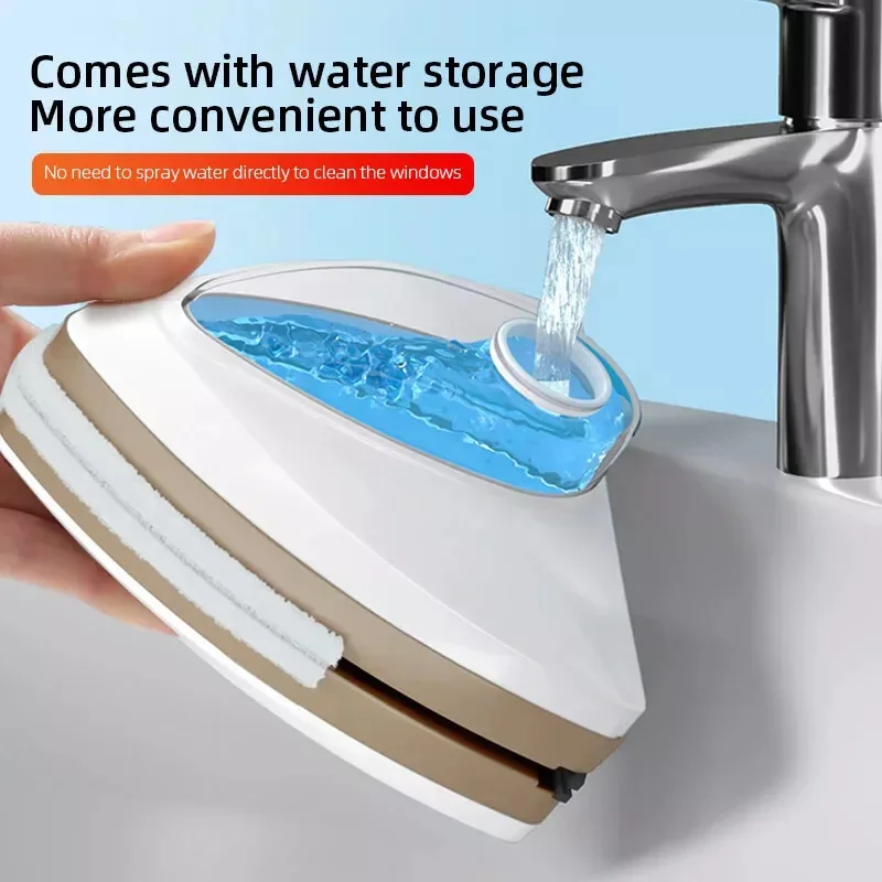 Magnetic Window Cleaner Brush Double-Side Automatic Water Discharge Wiper Glass Window Brush High Rise Outside Cleaner window cleaning brush window cleaner