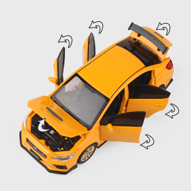 1/32 Subarus Wrx Sti Alloy Sports Car Model Diecast Metal