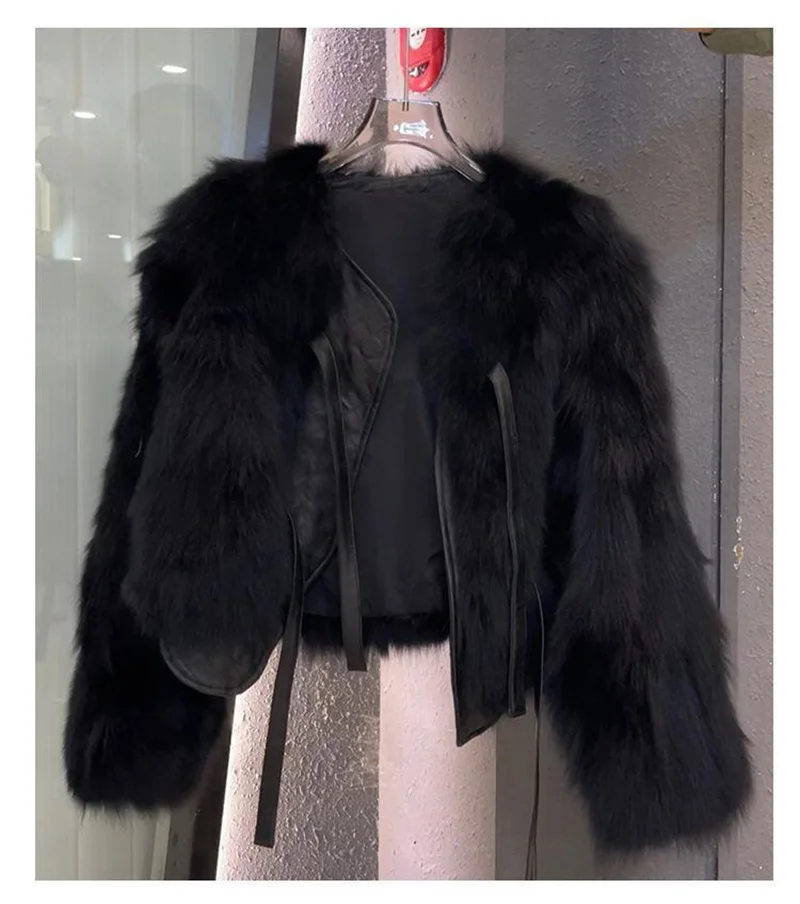 Fox Fur Grass Coat - Womens Short AutumnWinter Jacket 2024