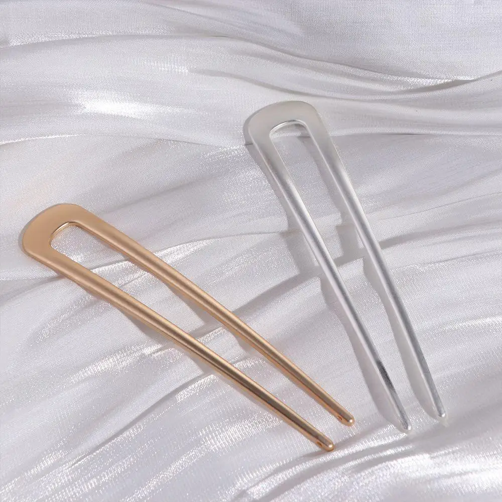 High Quality Metal U Shape Barrettes Simple Vintage Chinese Hair Pin Electroplate Fashion Hair Sticks Hair Accessory