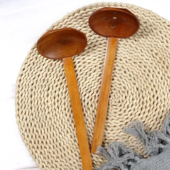 주방 국자 스푼, 일본 나무 서빙 스푼, 큰 라멘 스푼, 국수 홉 냄비, 채반 식기, 1 개