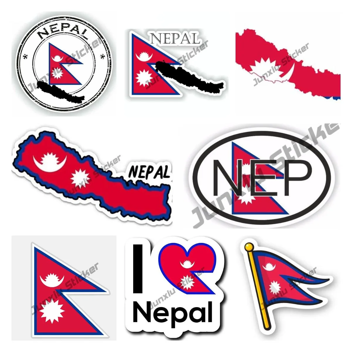 

Наклейка с Непальским флагом, Светоотражающая наклейка на мотоцикл, наклейка непальская, для кода страны, наклейка для автомобиля, окна, кузова, велосипеда