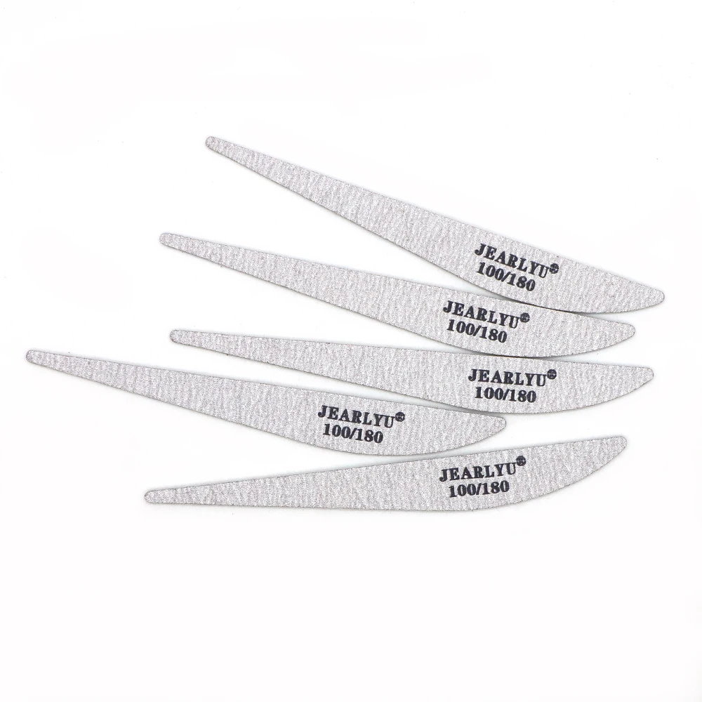 200개입 회색 나무 스타일 나무 손톱줄 100/180 그릿 일회용 페디큐어 매니큐어 파일 네일 케어 도구 여행용 살롱용