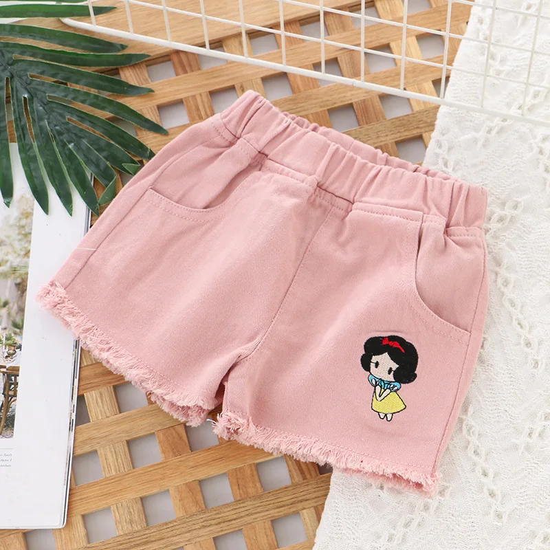 New Summer Fashion Girls Soft Denim Pocket Short Jeans Pants Baby Casual Trousers Kids Shorts Children's Clothing For 2-12