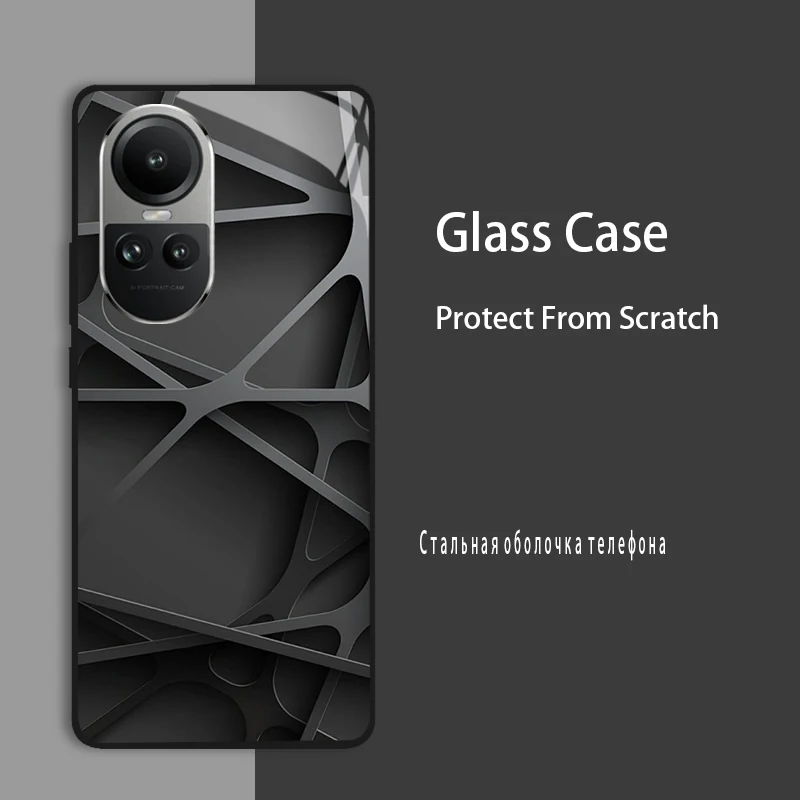 Enhanced Protective Tempered Glass Case Cover with Hard Coque Bumper