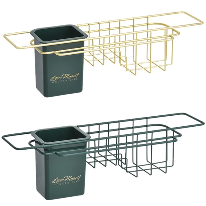 

Sponge Holder For Kitchen Caddy Dish Draining Sink Basket Sink Dish Drying Rack Fruit Rustproof Bowl Dish Rack