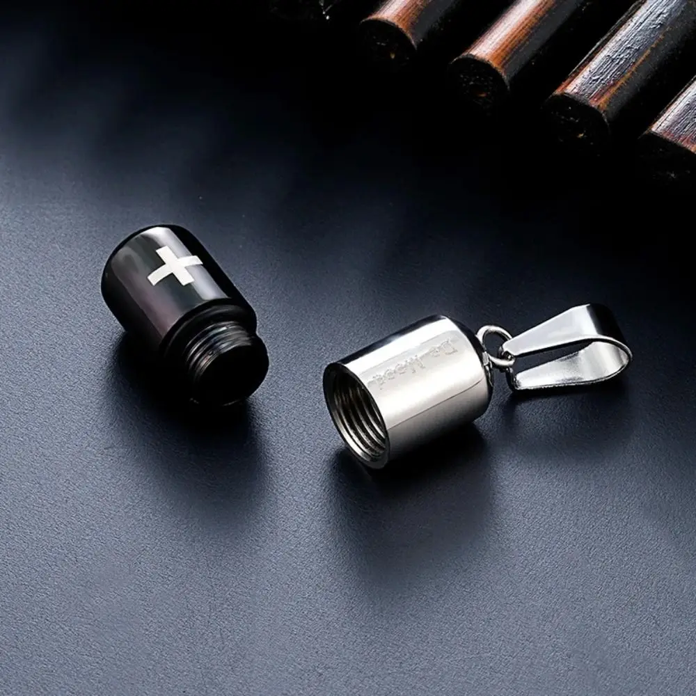 Stainless Steel Capsule Pendant Necklace for Men and Women