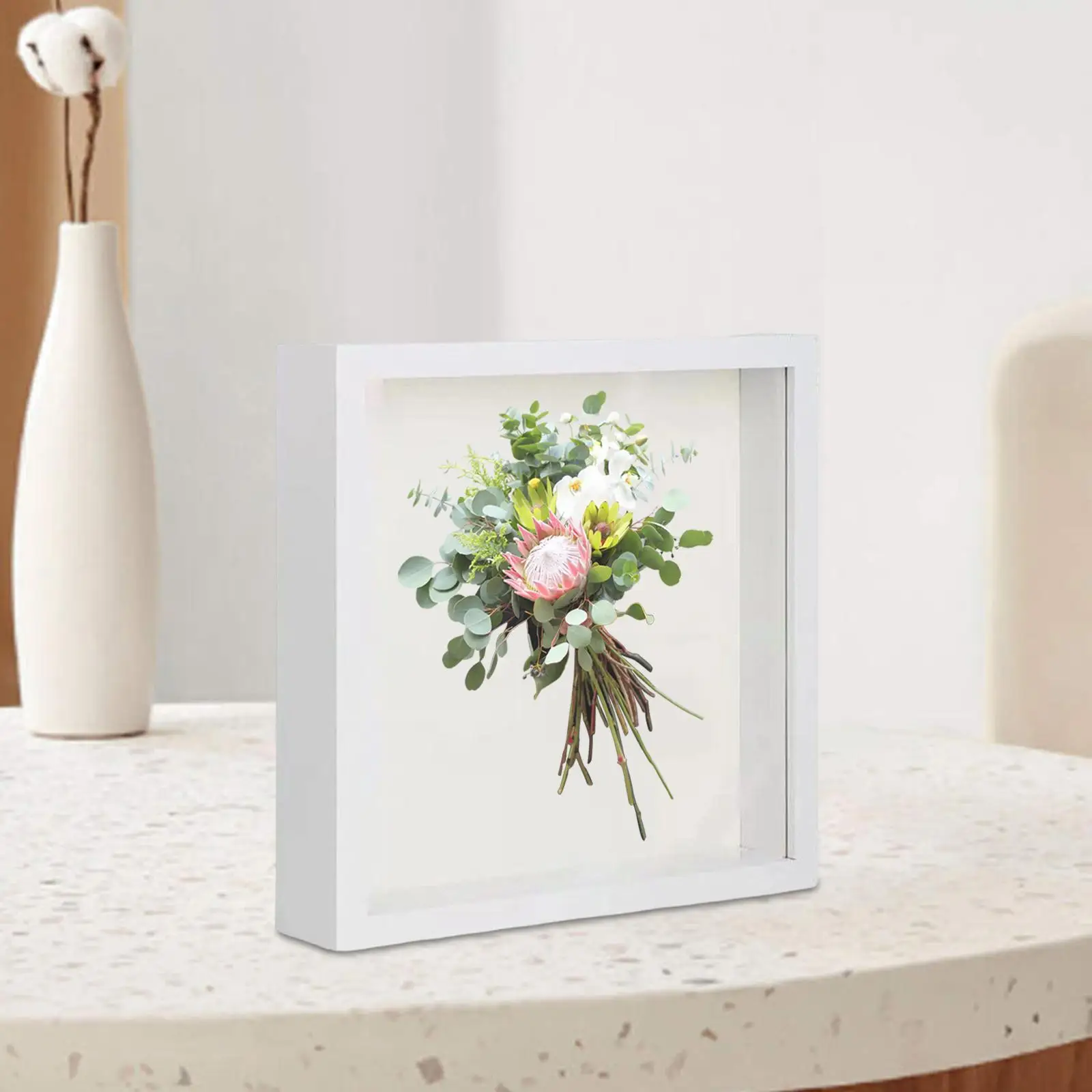 Picture Frame for Dried Flowers Deep Table Decoration Shadow Box Picture Frame for Art