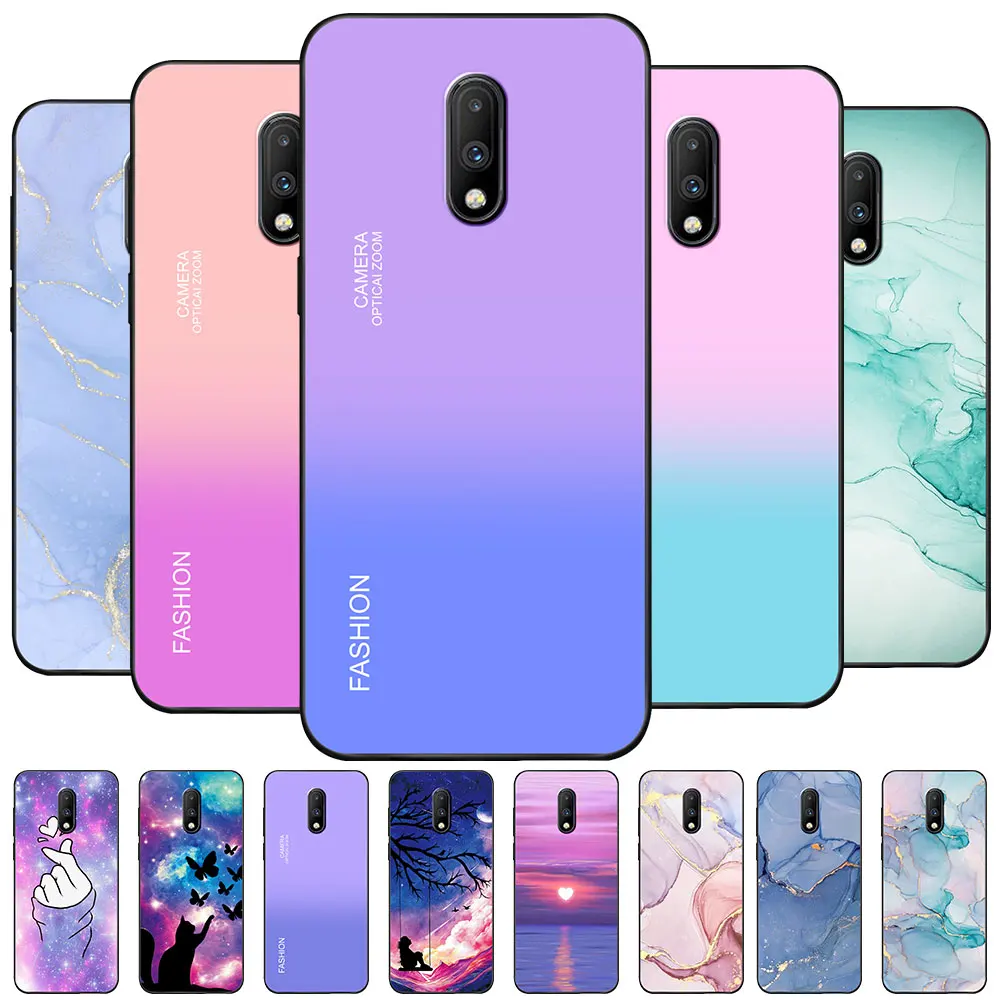 Custodia Per Oneplus 7 Pro Coque Oneplus 7 T Pro Custodia Morbida In Silicone Tpu Per Oneplus 7 T 7Pro Cover Paraurti Funda Matte Cool Case