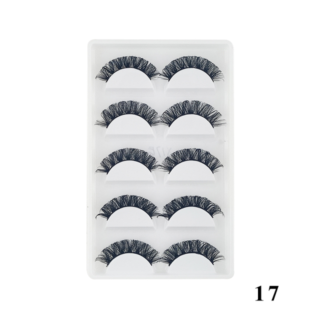 Curl 5 Pairs False Eyelashes Russian volumes 3D Fluffy Mink Lashes Reusable Fake Lashes russian lashes extensions faux cils