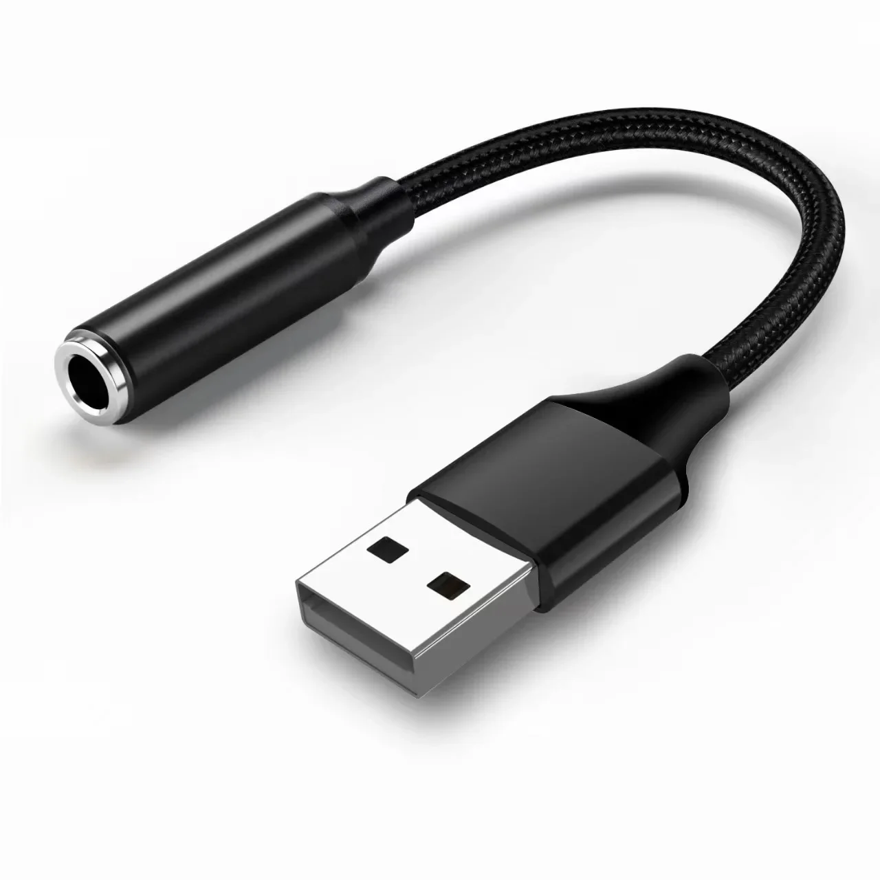 USB-3.5mm 오디오 어댑터, 노이즈 캔슬링 외부 사운드 카드, 플러그 앤 플레이, 정전기 방지, 윈도우, 맥, 리눅스 PC, 노트북 헤드폰용