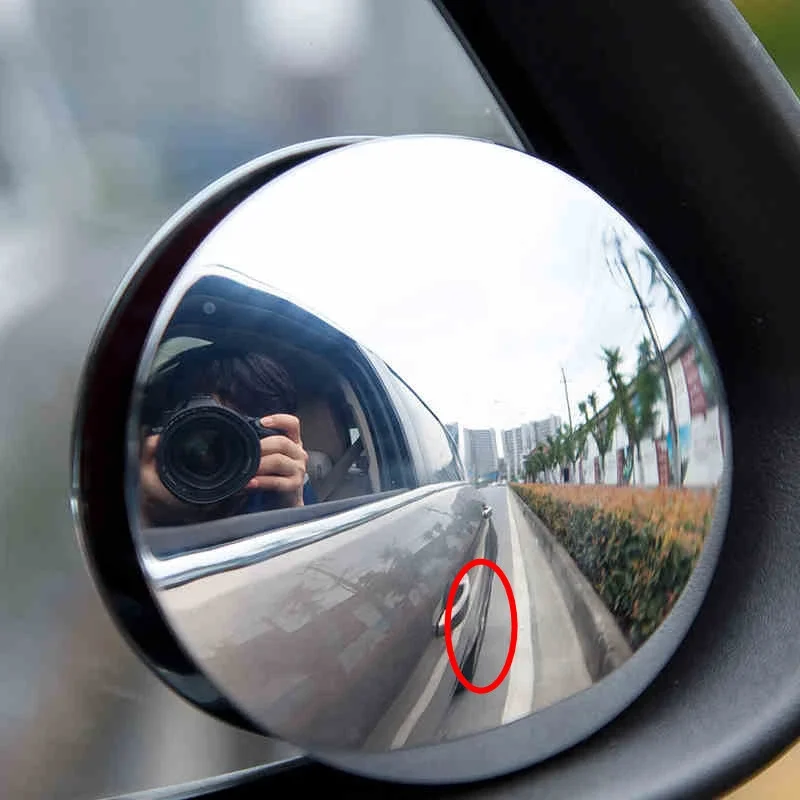 Blind Spot Mirror 2PC 360 Degree HD Frameless Ultrathin Wide Angle Round Convex Rear View Mirror for Car Reverse Car Accessories