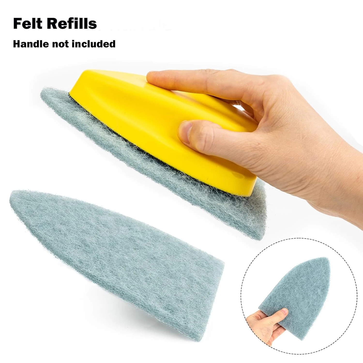 EHDIS 6pcs/Pack No-Scratch Nylon Scrubbing Pad For Kitchen Cleaning Scraper Car Glass Wash Water Wipe Replacement Scouring Felts