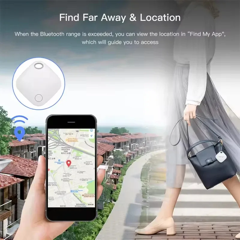 2026 NEW Smart Bluetooth Alarm Tracker Works with Find My APP Anti Lost Device for Iphone Tag Replacement Locator MFI Rated