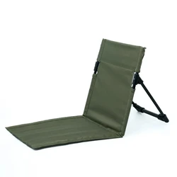 Compact Foldable Outdoor Chair with Backrest and Cushion (Army green)