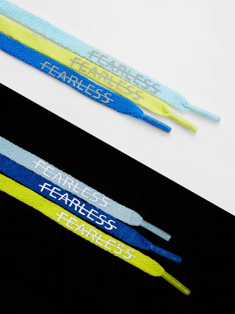 New Classic Reflective Shoe Laces Unisex Flat Shoe Strings Fashion Sneakers Casual Letter Printing Shoelaces Shoelace for Shoes