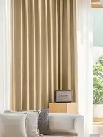 Japanese Style Quiet Wind Dark Pattern Carving Shading Living Room Bedroom Curtains 1PC 1