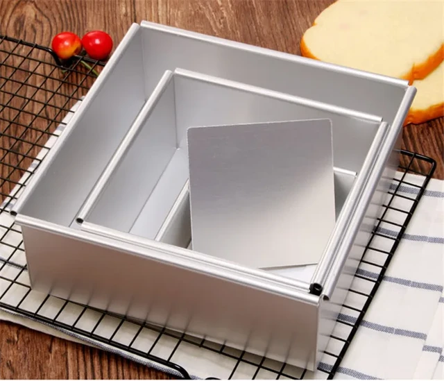 Fixed-Bottom 4/5/6/7/8/9/10/11/12/14 Inches Square Anodized Aluminum Cake  Baking Pan Cheese Chiffon Mousse Cake Tin - China Removable Cake Pan and  4-14 Inch Aluminium Cake Pan price