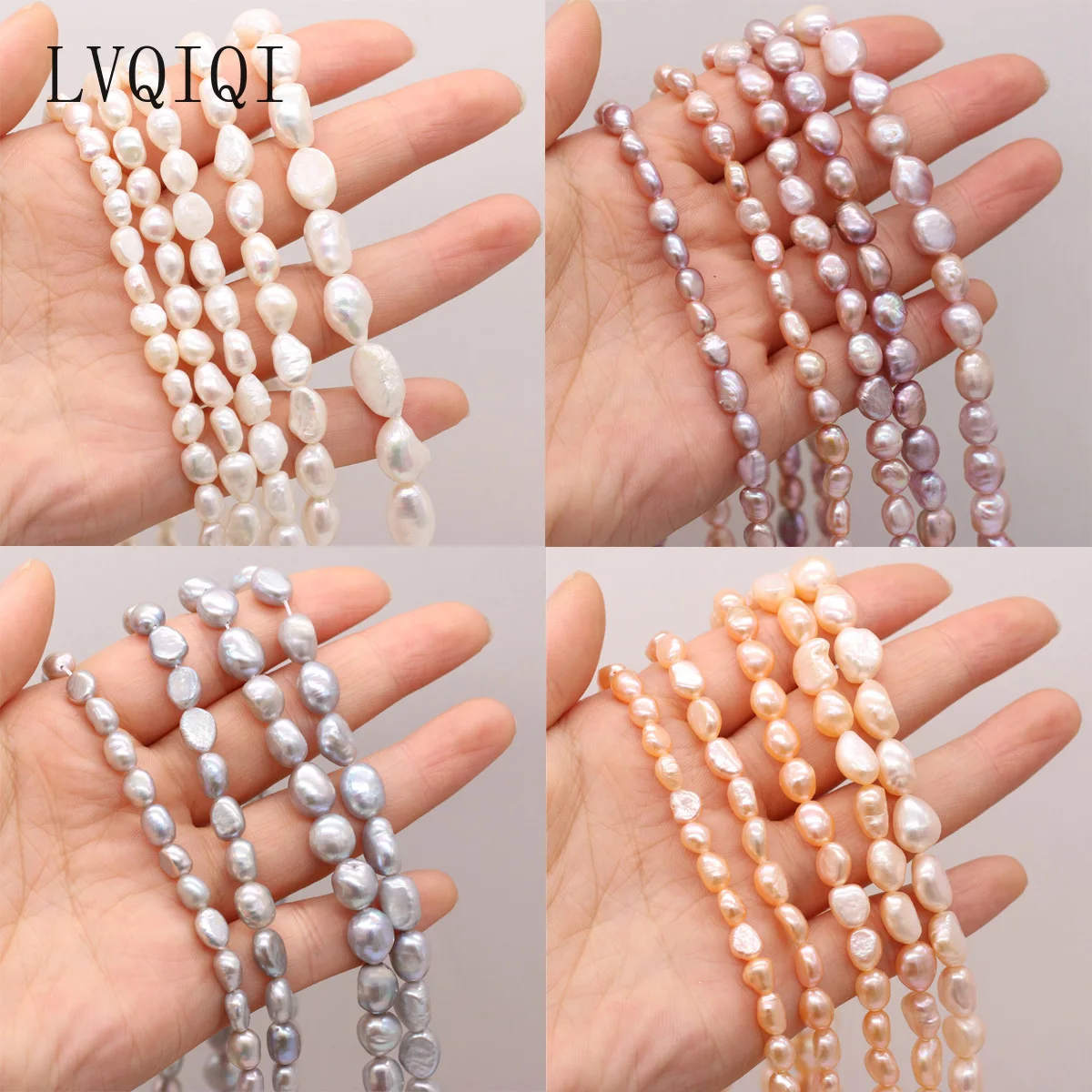 Perles D'eau Douce 100% Naturelles, Gris, Noir, Blanc, Fines, Irrégulières, Pour La Fabrication De Bijoux, Bracelet, Collier, Boucles D'oreilles, DIY