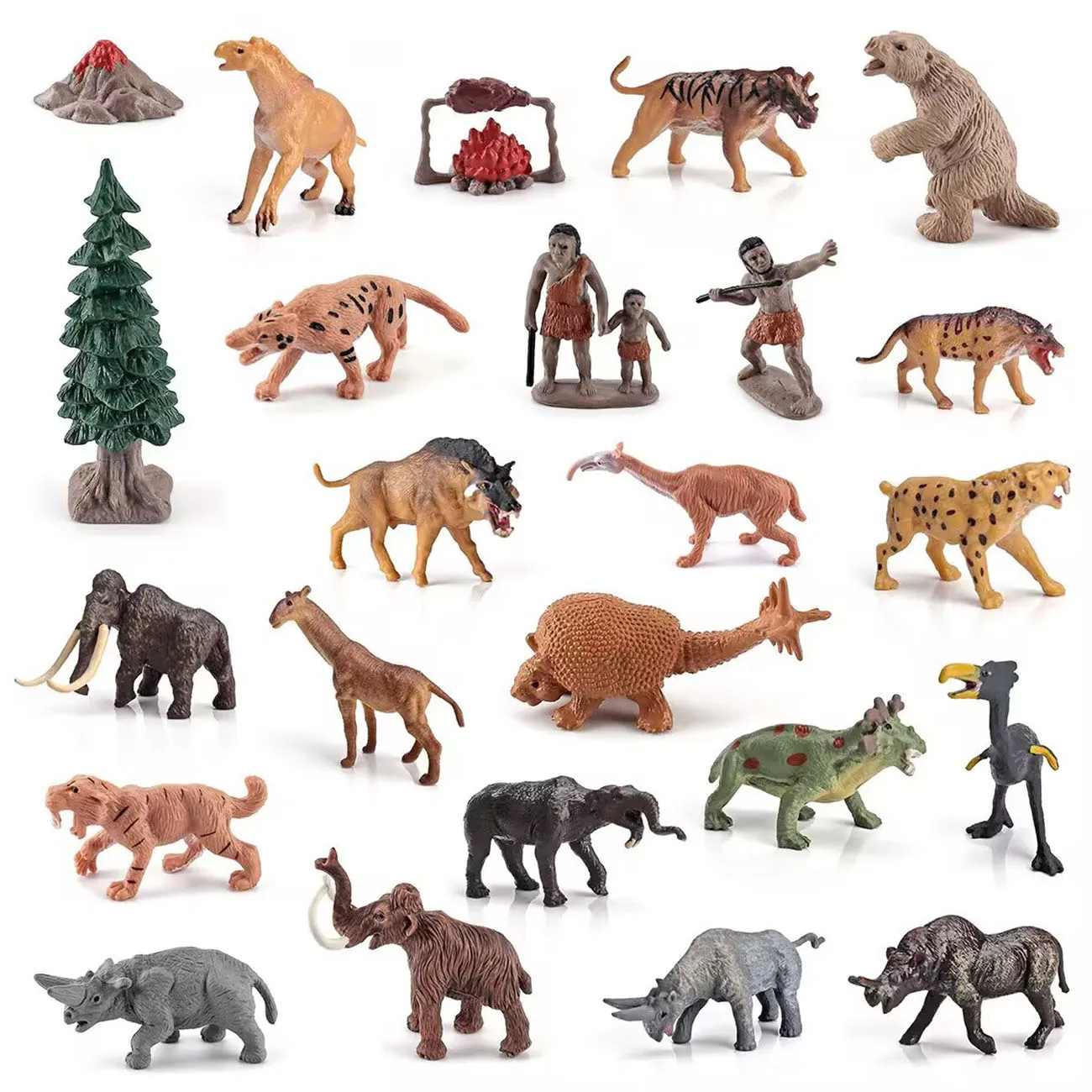12 Simulated Prehistoric Animal Models Of Ancient Hominids Giant Rhinoceros Mammoths Multiple Children'S Decorative Toys 3