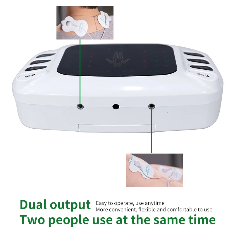Tens Electrode 8 Modes Machine EMS Muscle Stimulator Pulse Acupuncture Relax Digital Therapy Body Pain Relief Home Use SPA Tool