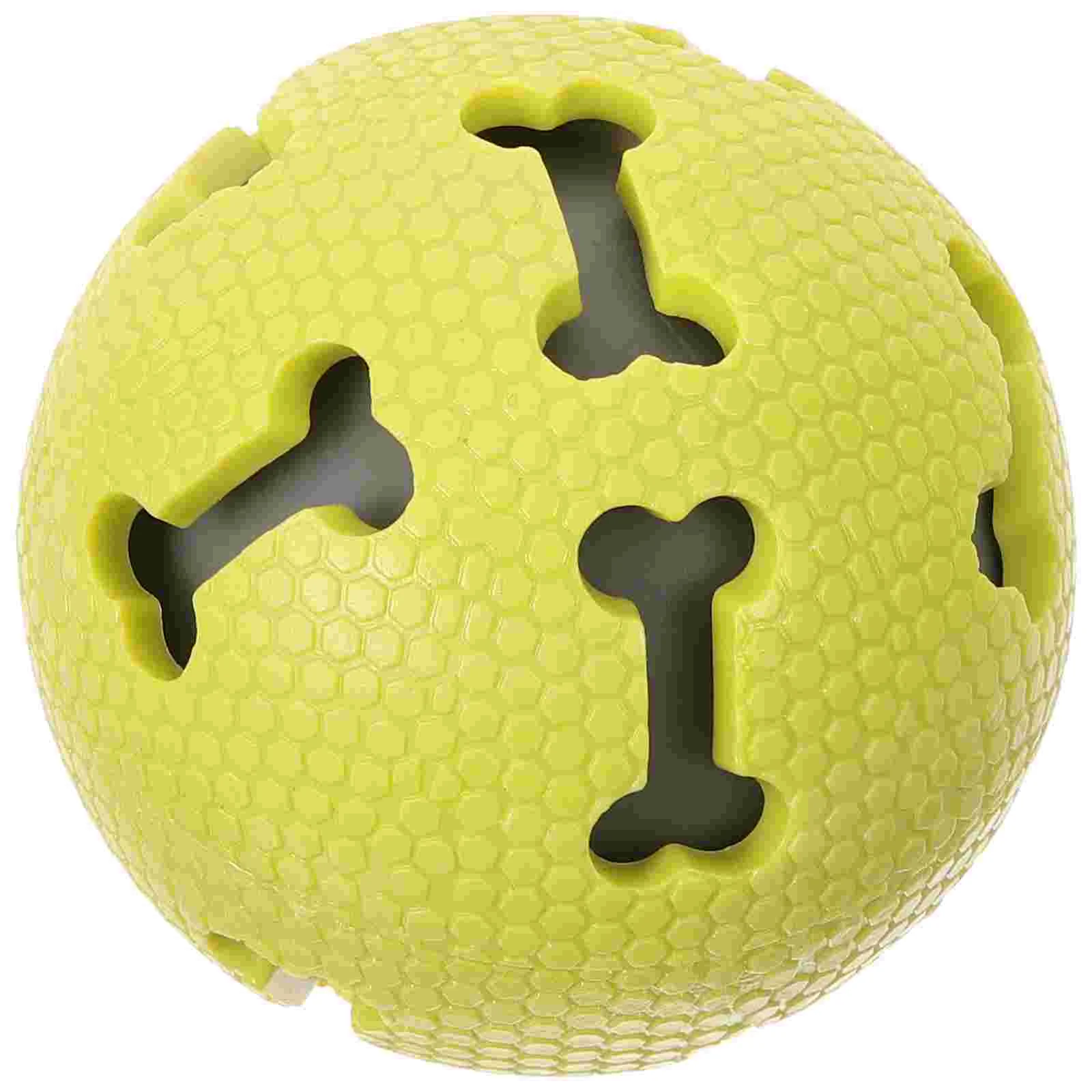 

Pet Dog Molar Toy Sound Squeaker Oblive Green Bone Pattern Balls Toys for Pet Puppy Dog Teeth Training Supplies Size S