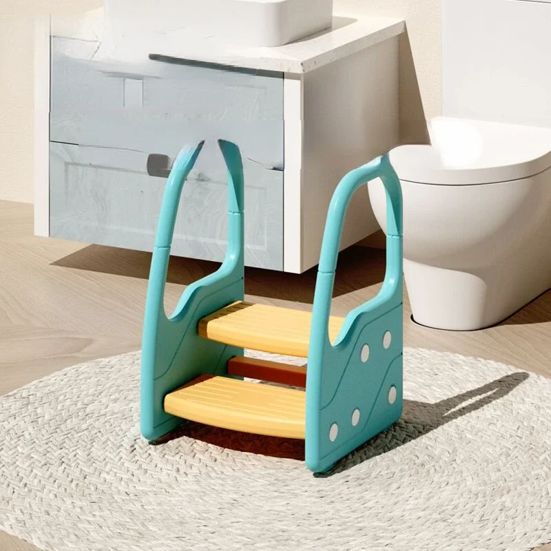 Stable Anti Slip Plastic Baby Learning Tower,Hand Washing Toilet Steps for Kids Step Stools, Bathroom Toilet Ladder Children