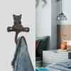 Cast Iron Hooks Vintage Rustic Cute Cat Rack With Hook Rustic Hanger Indoor Outdoor Home Garden Country Farmhouse Garage 2