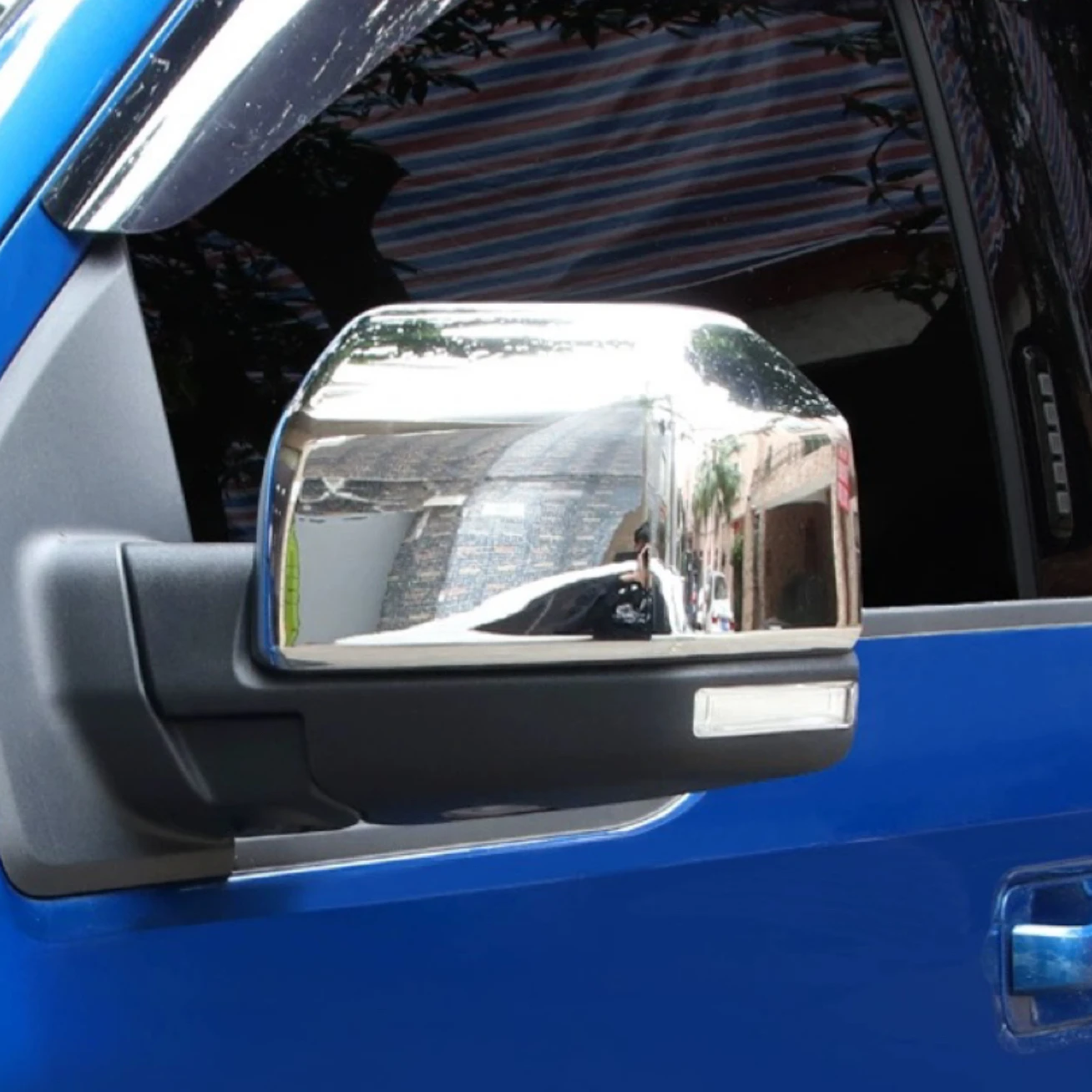 Spiegelkappe Für Ford Für F150 Für LKW 2015 2016 2017 2018 2019 2020 Lackiert Glänzend Schwarz Auto Rückspiegel Abdeckungen Kappe Links Rechts Auto Spiegelkappen(1xRH Glossy Black