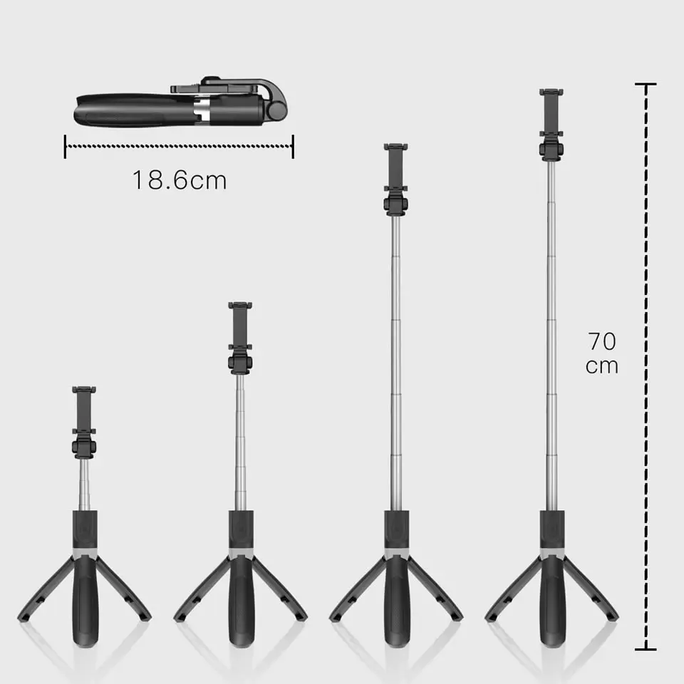 Bluetooth Selfie Stick with Tripod Plastic Alloy Self Stick Selfiestick Phone Selfie for Iphone Samsung Huawei