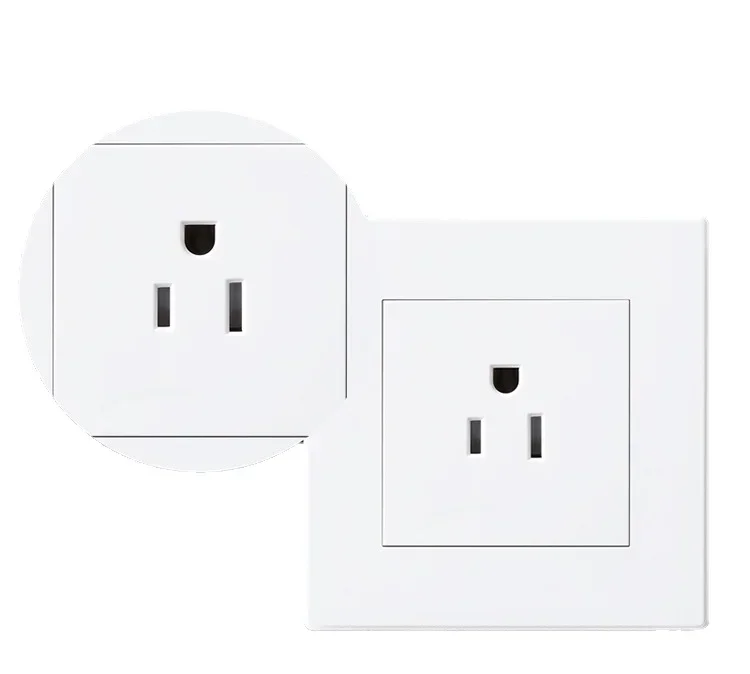 Atlectric American Japan Power Socket PC Plastic Panel Socket 15A USA Japan Standard Outlet Plug eu wall socket european standard power socket wall outlet 16a 86type germany standard wall charger pc panel kitchen plug sockets