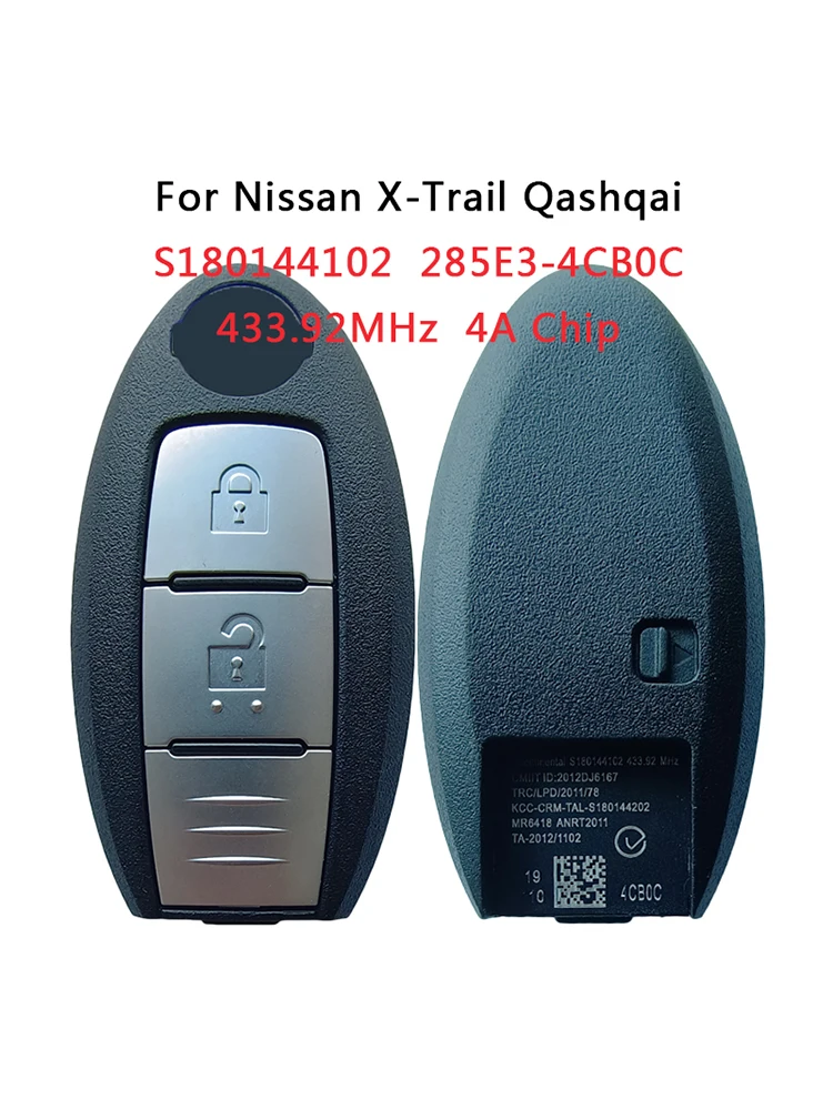TECART Custodia per chiave pieghevole adatta per Nissan Rogue Select Soft TPU Key Fob Keyshell Box Portachiavi Accessori Protector 4 pulsante, bianco