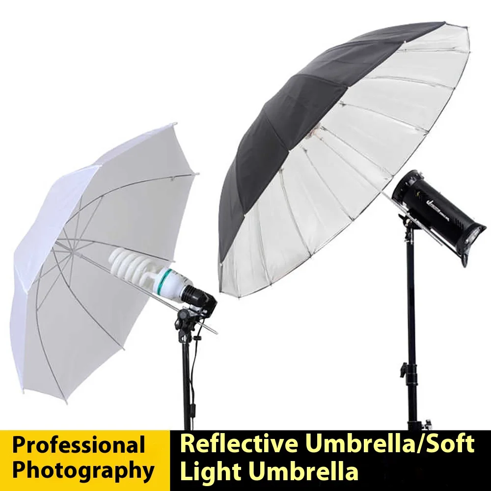 83cm 105cm Photography Light Reflector Umbrella White Soft Studio Umbrella for Photography Lighting Diffuser Accessory