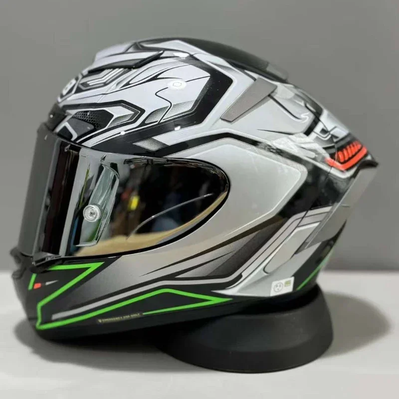 X-Fourteen Full Face Helmet X-Spirit III Aerodyne TC-4 Green 