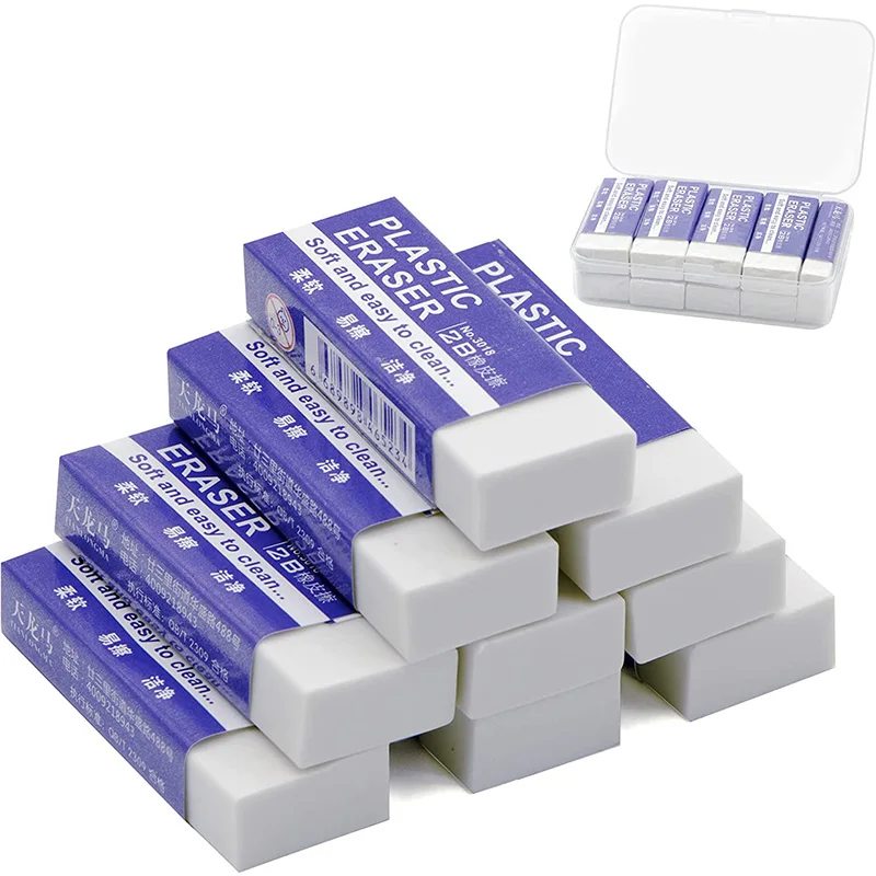 30Pcs/Box Pencil Erasers White 2B Rubbers Erasers Stationery Prize