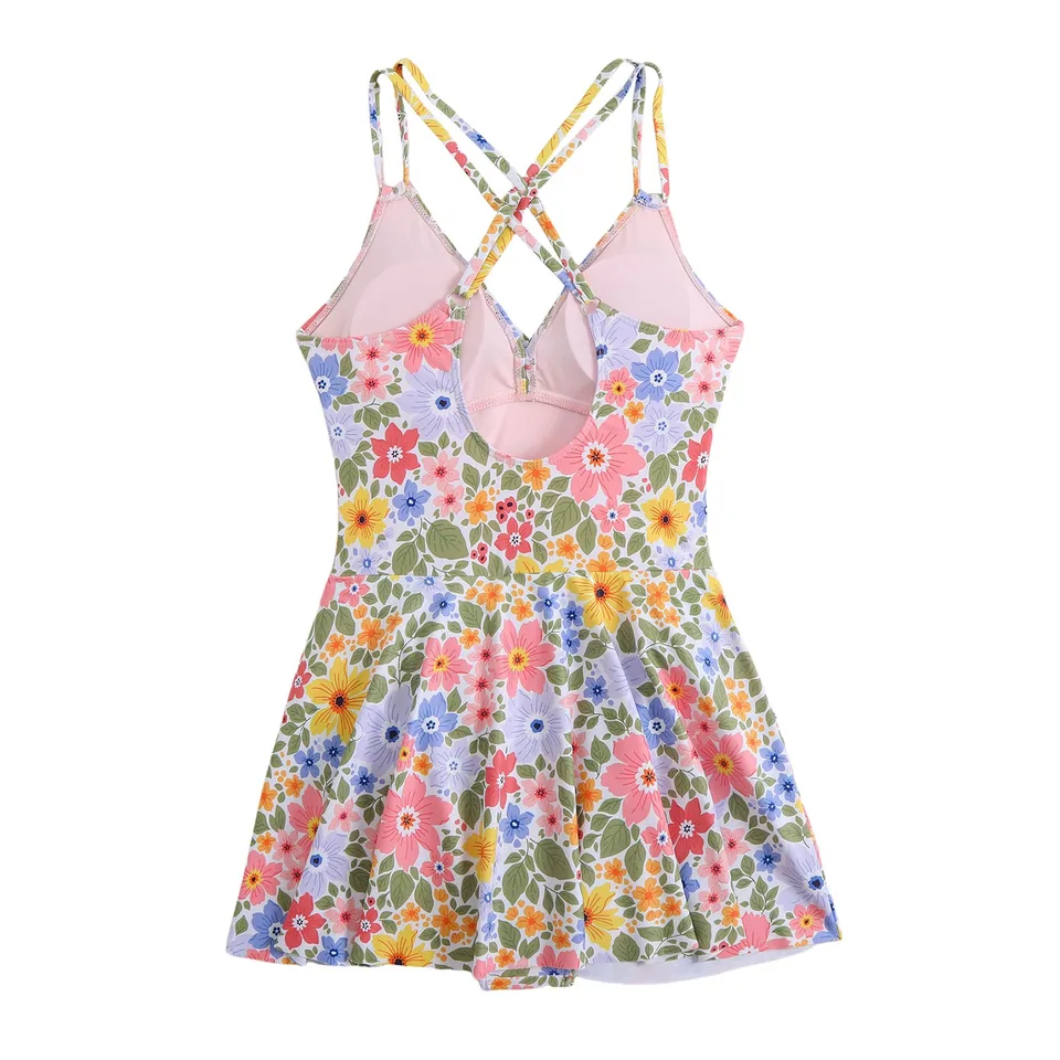 Floral Swimdress Swimsuit for Women