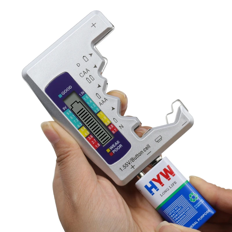 Batteries Tester Digital Capacity Universal Button For Lithum N /AAA/CAA/D/1.5V Cell Batteries Tester Checker BT168 Power battery tester lithium battery tester