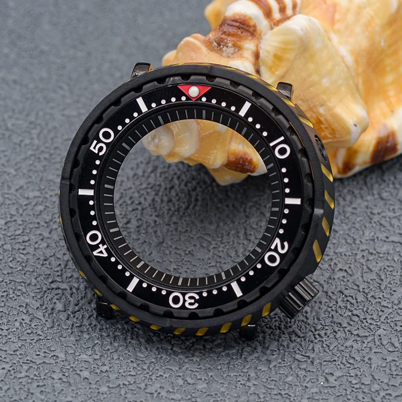 Custodia Nh35 Seiko Dial Cover Posteriore Inferiore Trasparente Custodie Per Orologi In Scatola Di Tonno Per Nh35 Nh36 Japan Movement Men Diving Watch