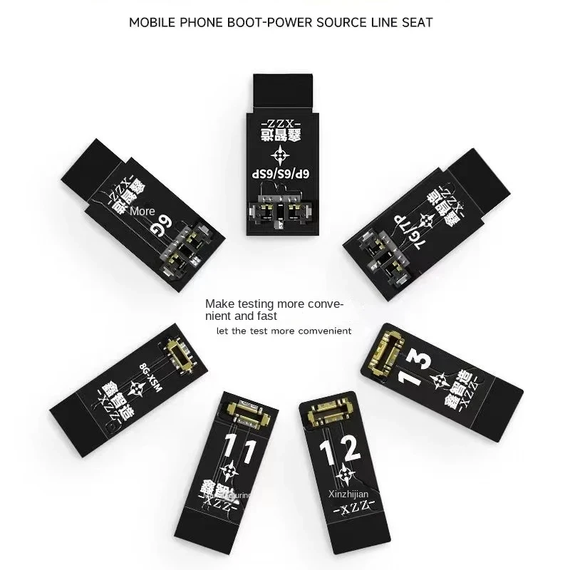 7 Pz/Lotto Universal Phone Boot-Power Source Line Connector Flex Per Iphone 6 7 8X11 12 13 Series Power Supply Test Cable Tools