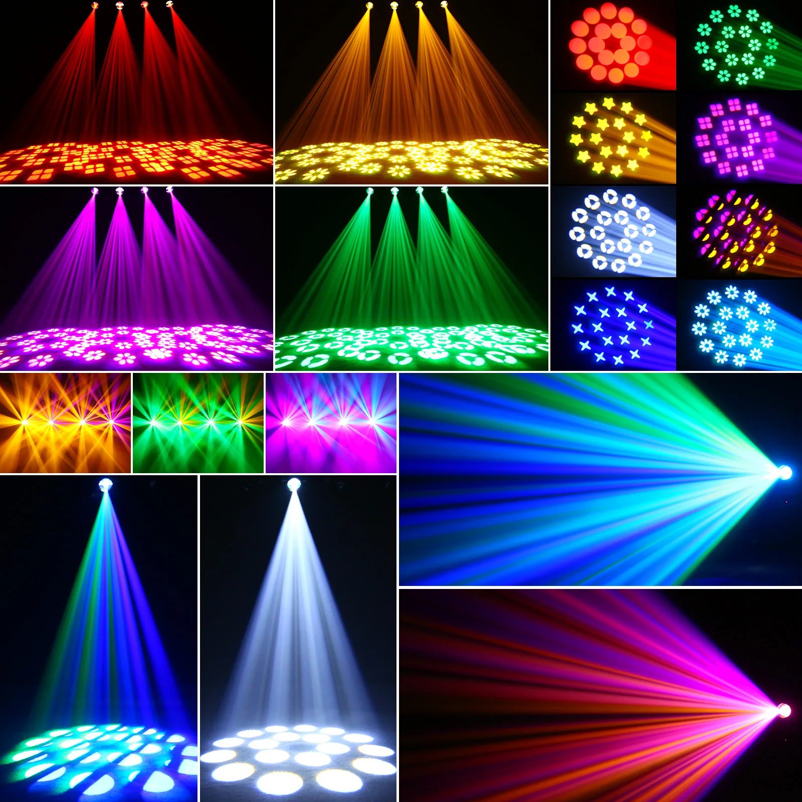 Buysumshine 150W LED Beam Super Bright Light Spot Moving Head Light Eﬀect Prism Gobo Stage Light DMX 512 Disco Dj Bar 4