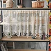 Sheer Lace Valances with Tassels Scalloped Bottom  Floral Curtains for Kitchen Bathroom Dining Room Living Room Bedroom Basement 3