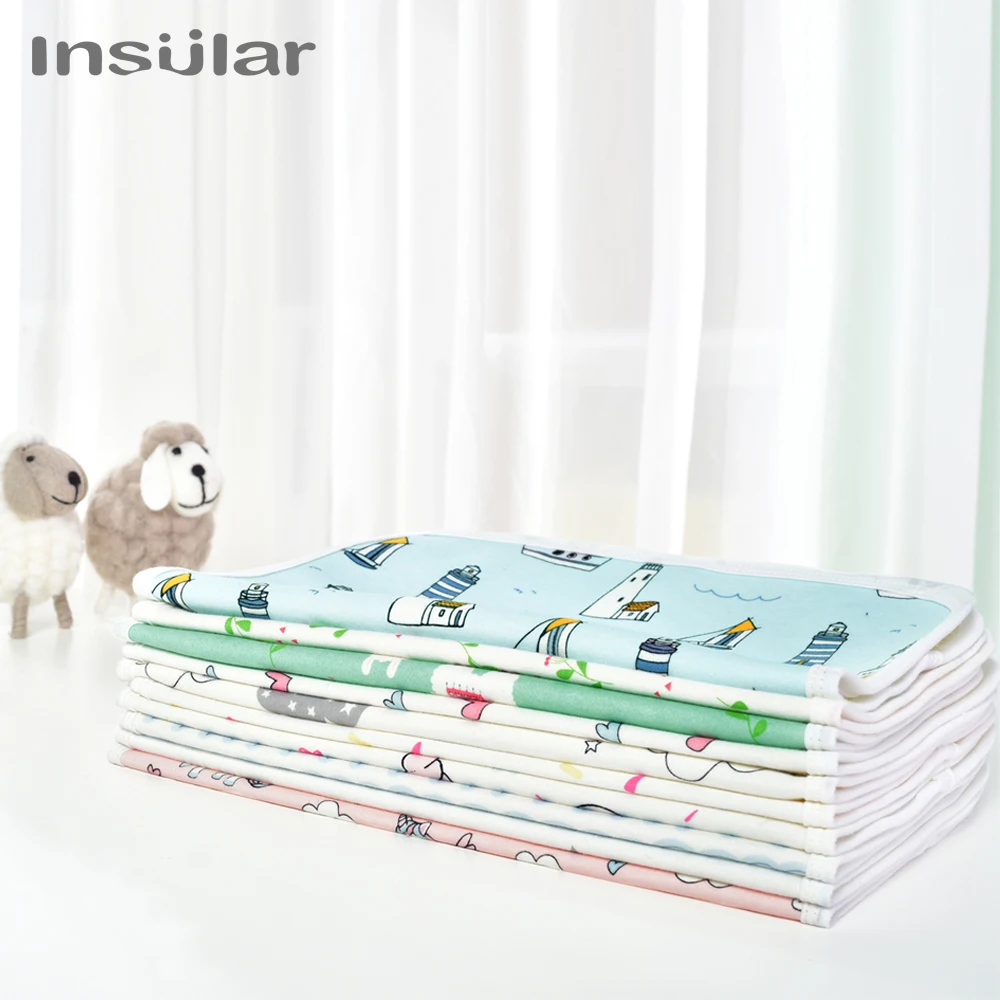 Insular Portable Baby Foldable Waterproof Diaper Nappy Changing Mat Travel Pad Bedding Accessories Change Play Cover Baby Cares diaper changing pad diaper changing mat