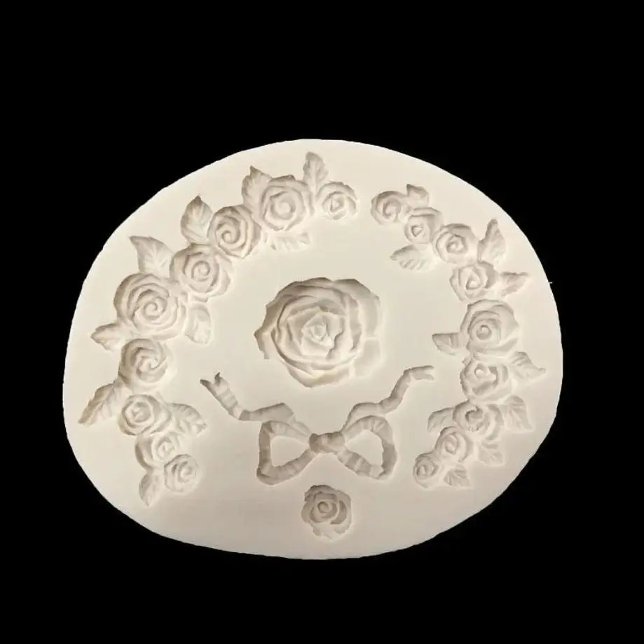 1 Pcs Silicone Fondant Mold Candy Maker DIY Rose Flower Soap Mold Cake Decorating Tool Pastry Cookie Mold Kitchen Baking Tool