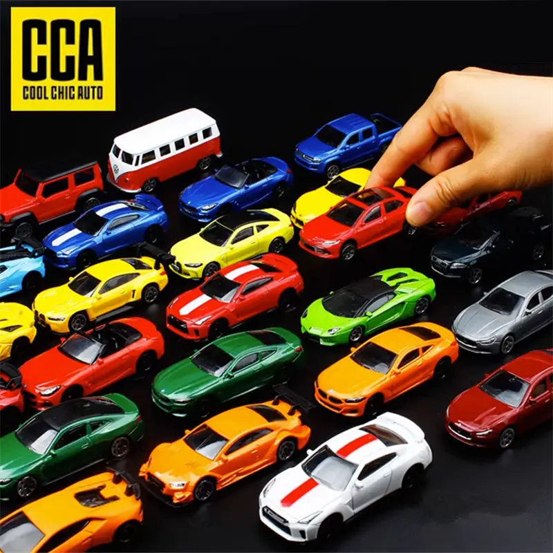 Cca 1/64 Audi Lamborghi Toyota Alloy Sports Car Model Diecast Metal Miniature Scale Vehicles Car Model Collection Simulazione Giocattolo
