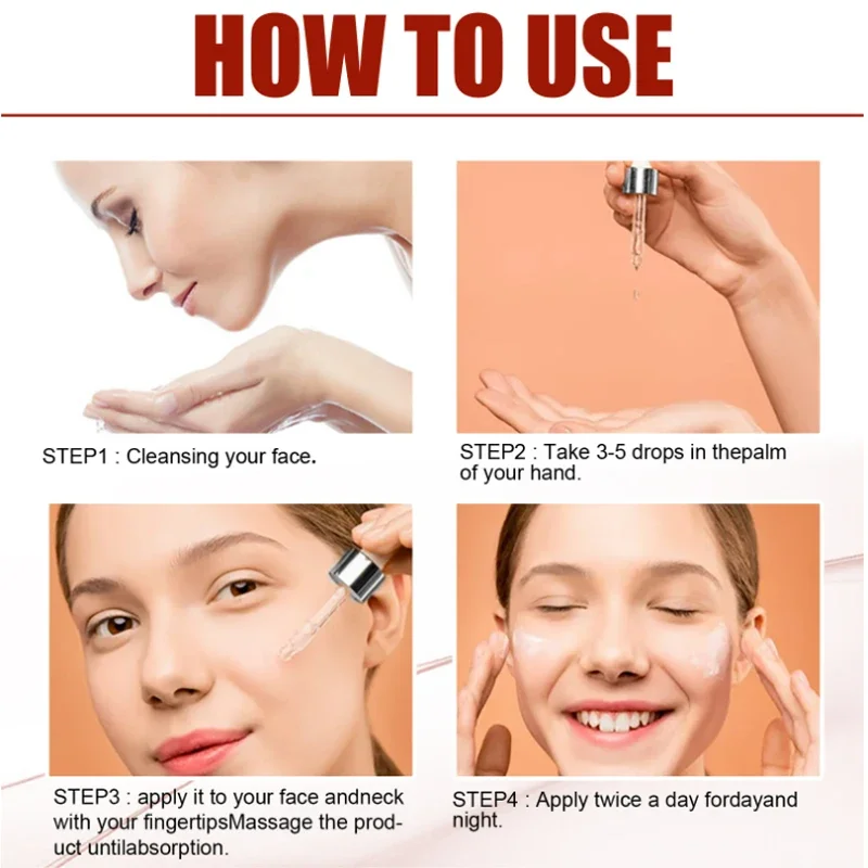 B3 Peptide Remove Wrinkle Serum Firming Lifting Anti-Aging Fade Fine Lines Face Essence For Treatment Facial lines Forehead Car facial essence