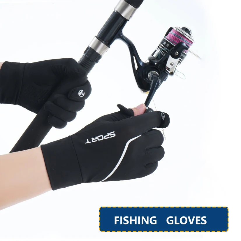 UV Sun Protection Ice Silk Gloves Full Finger Touchscreen Non Slip Gloves Breathable Summer Outdoor Gloves for Driving, Cycling 5